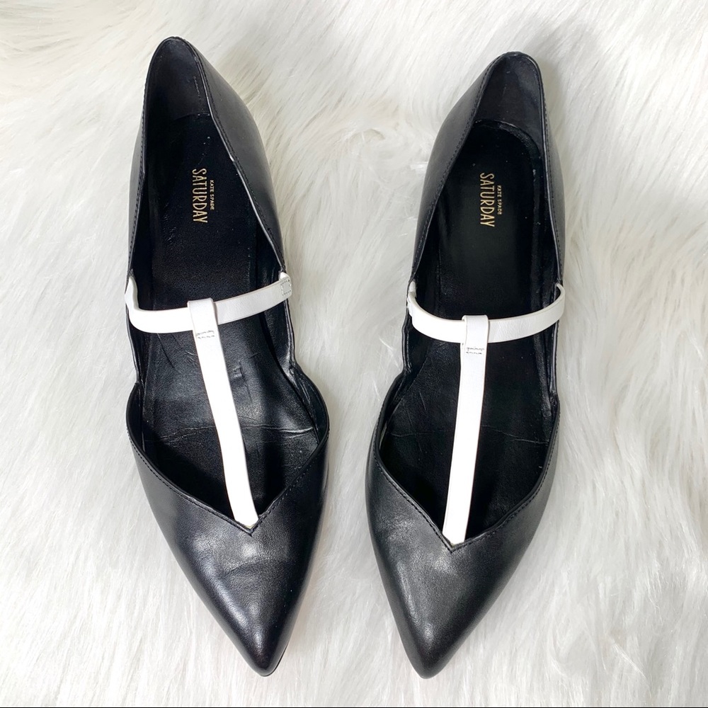 SOLD-Kate Spade Black T Strap Dress Flats - Picture 5 of 10
